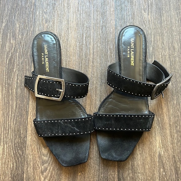 Saint Laurent Buckle flat Sandals - Picture 1 of 9